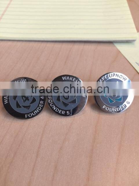 serial number soft enamel metal lapel pin badges