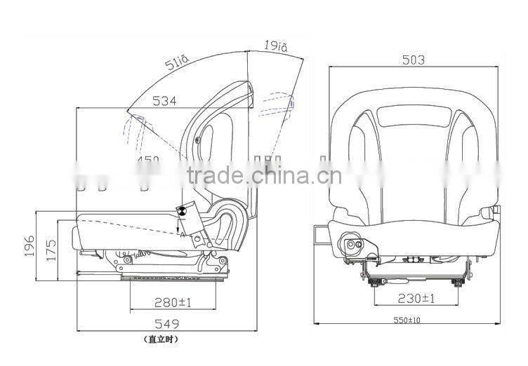 Qinglin Factory suspension Toyota ,TCM forklift seat