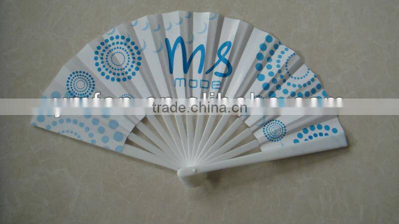 4c printed 18cm length promotion folding paper fan