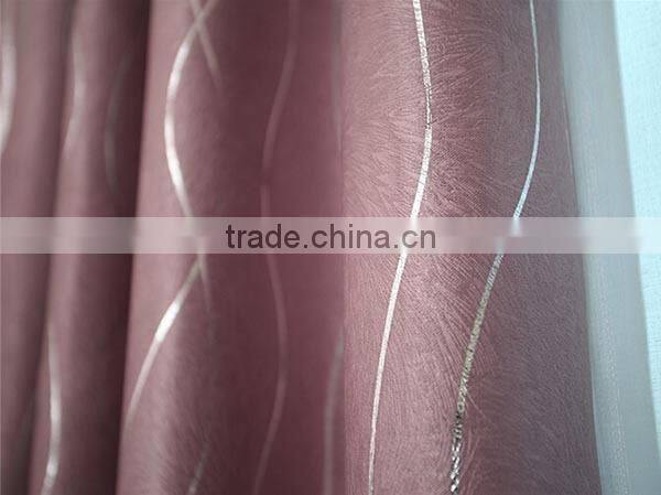 luxury foiling curtain with voile for high-end interior decoration, fashion luxury drapes curtains newly design 2015