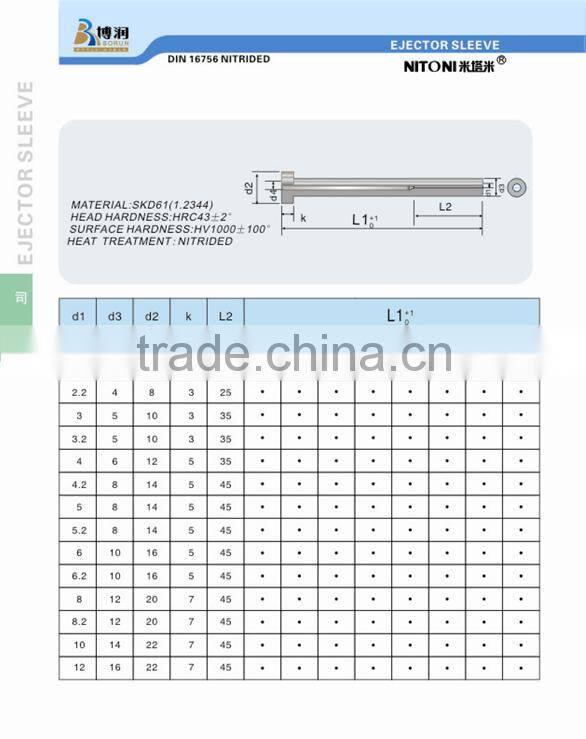 Nitrided ejector sleeve,FDAC ejector sleeve