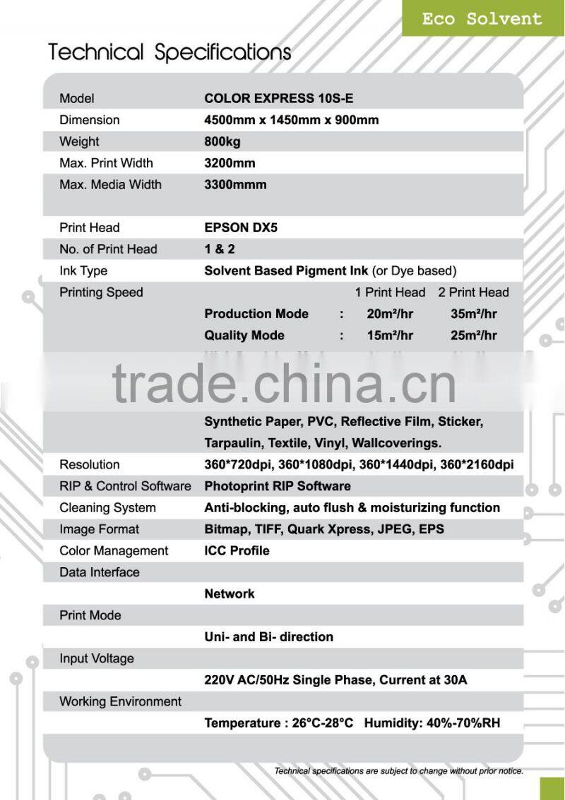 Professional Inkjet Printer - COLOR EXPRESS 10S-E