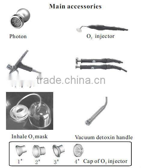 2015 hot salon use oxygen injection wrinkle remove device