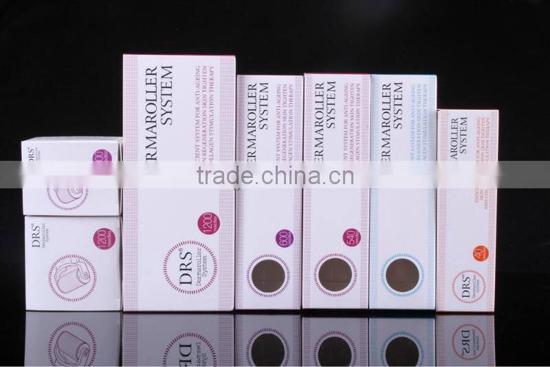 Favorable price 540 needles skin roller,derma roller with Sliver/golden handle -L015