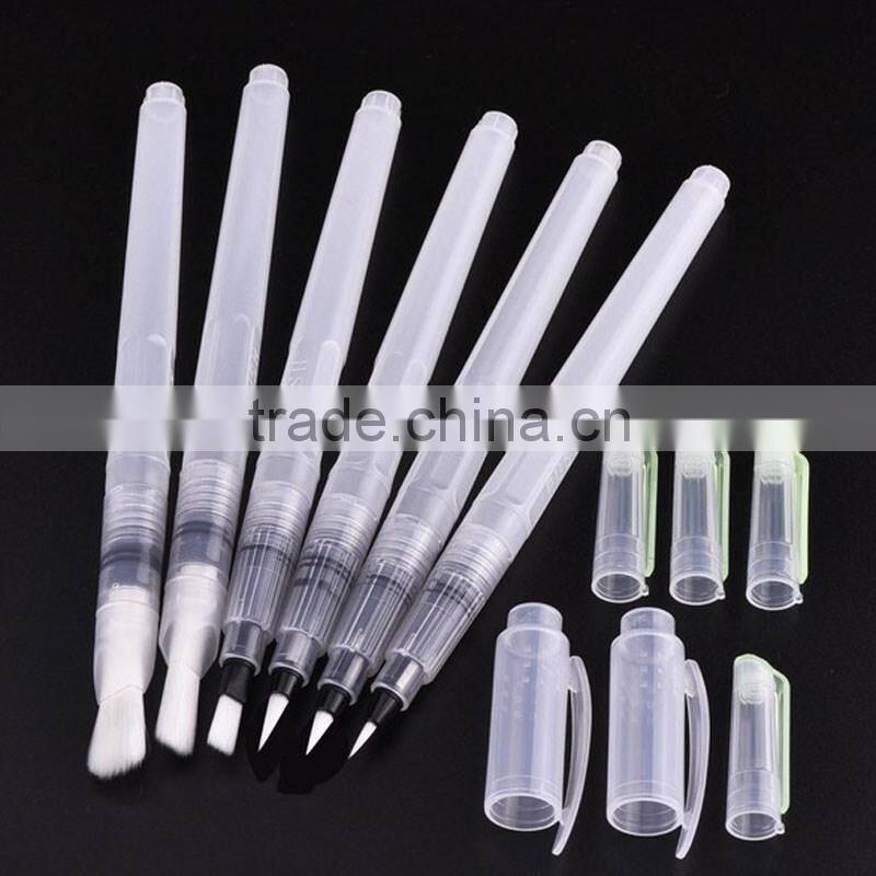Popular brush pen for drawing nylon hair 6pcs watercolor brush pen
