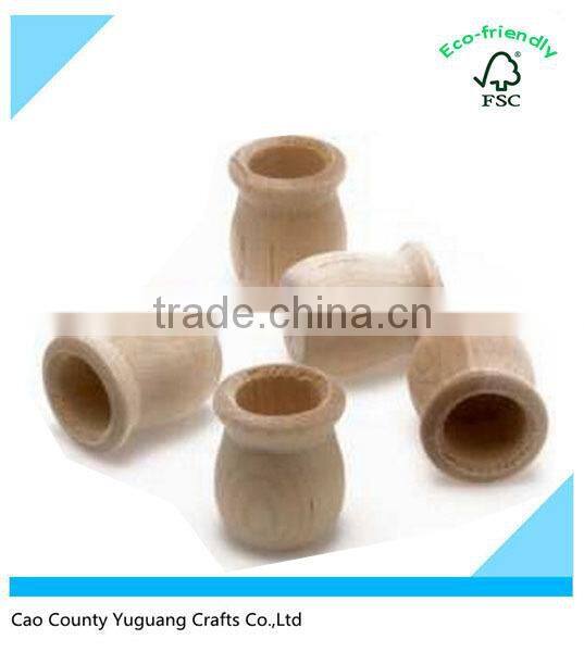 Custom Wood Cup Shaped Candle Holder