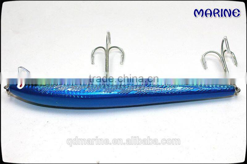 7" Hard Plastic Fishing Lures With 4/0 Treble Hooks