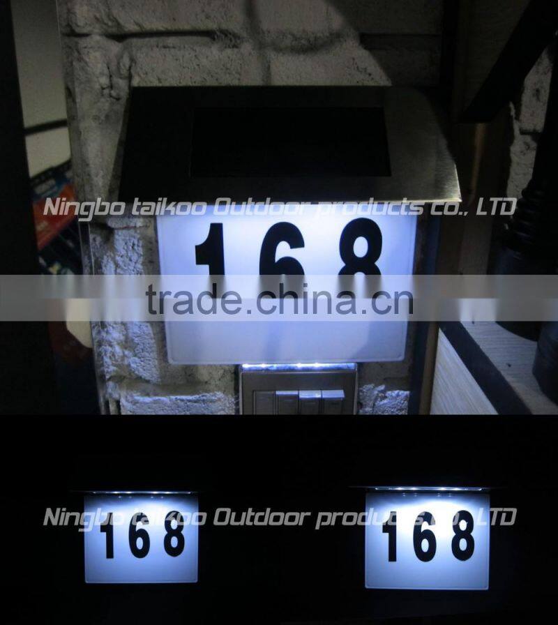 Solar light House Door Number Light LED light