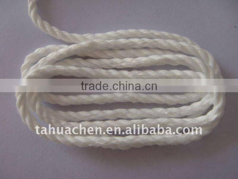 3 strands polyester yarn rope with natural color
