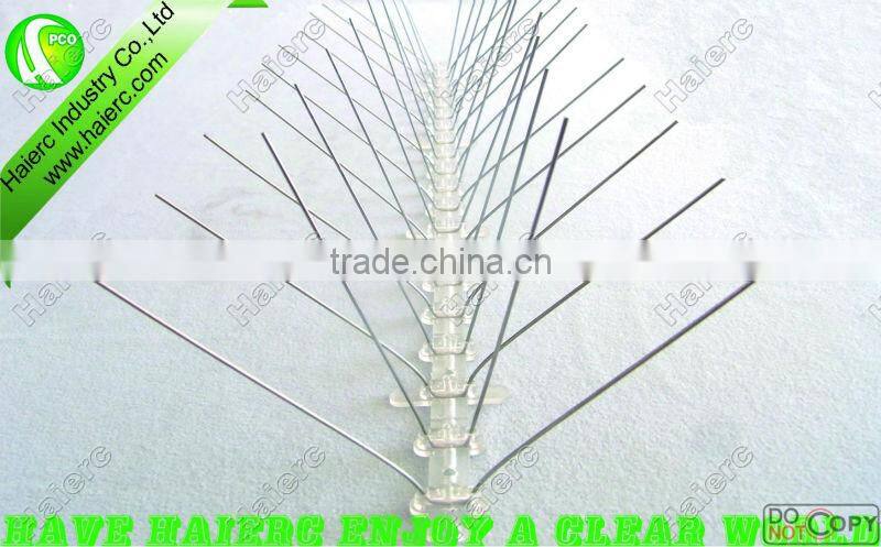 anti bird roosting spikes ss304 bird spikes on pc base metal anti bird spikes supplier