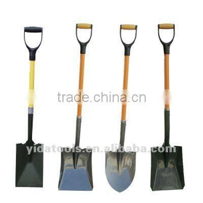 fiberglass handle D grip shovels