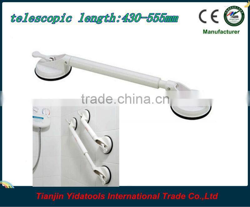 telescoping bath handle with two suction cup
