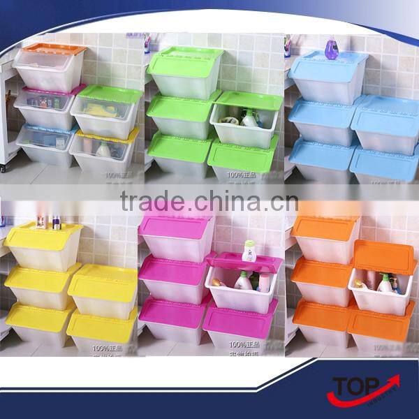 large volume plastic foldable storage boxes for bathroom ware