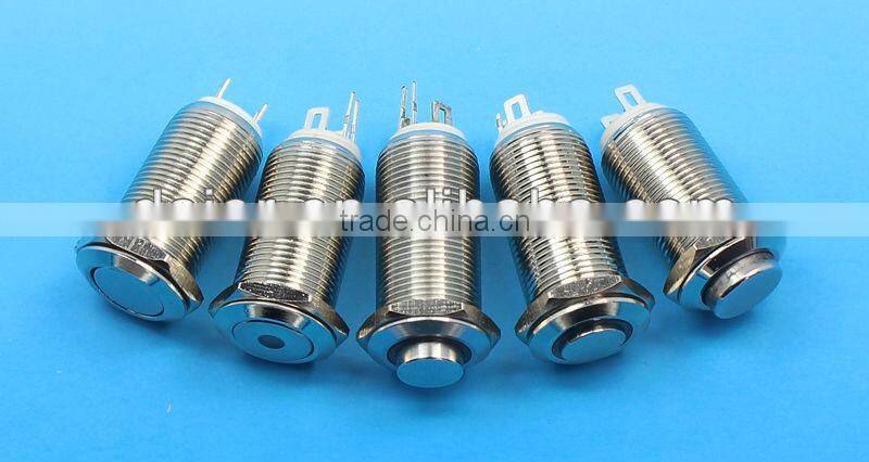 12mm waterproof on off push button switch