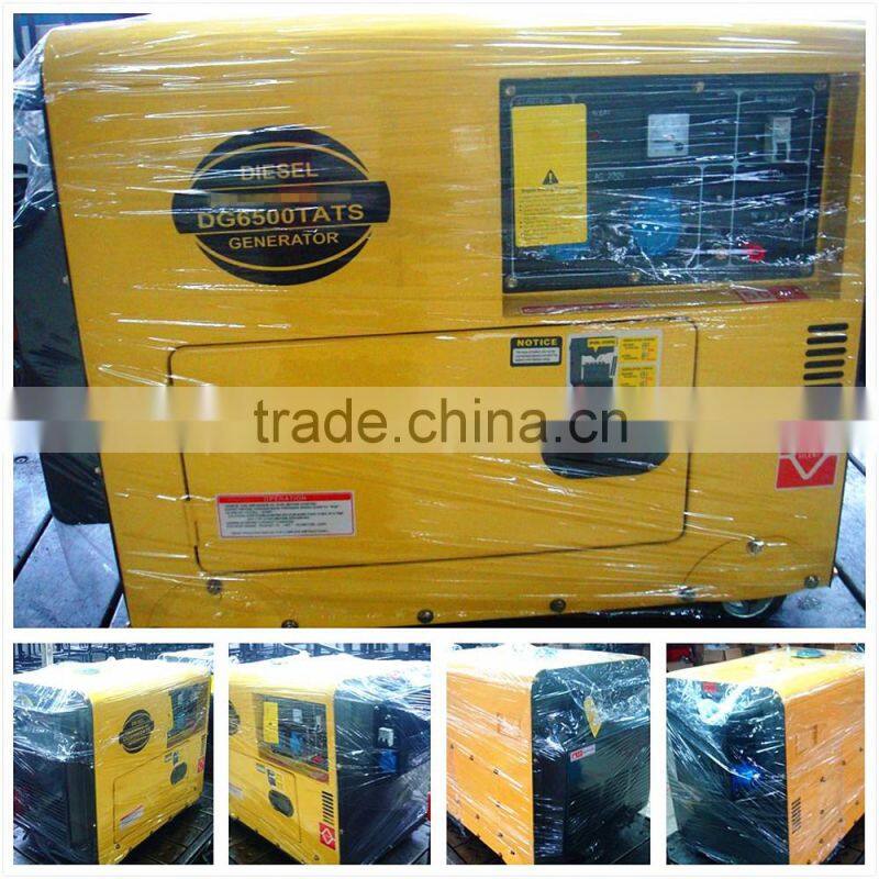380V ATS Backup Silent Diesel Generator Set S6500DS