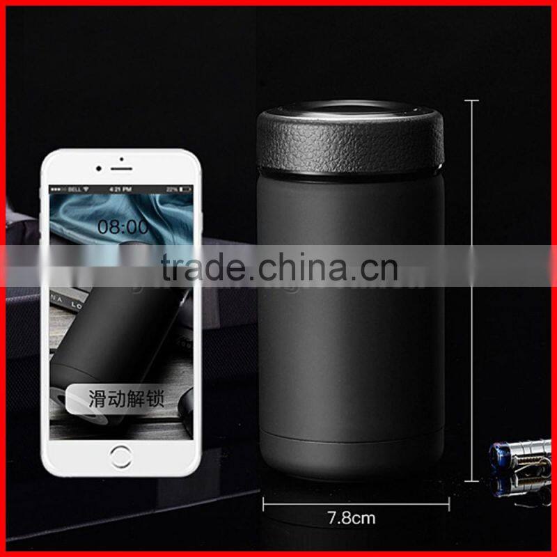 New design 304 double layers stainless steel Dermatoglyph lid Rubber paint body office gift vacuum thermal insulation cups