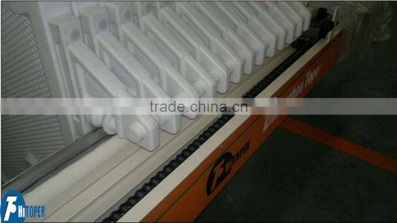 Filter press for waste water in types of food packaging