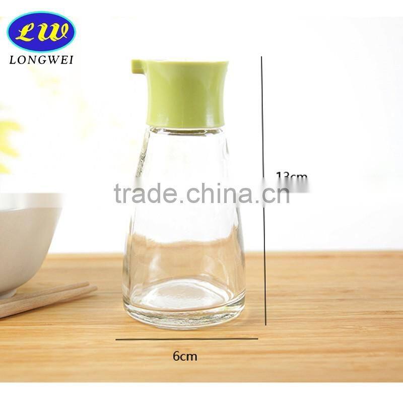 200ml glass soy sauce bottle with color lid