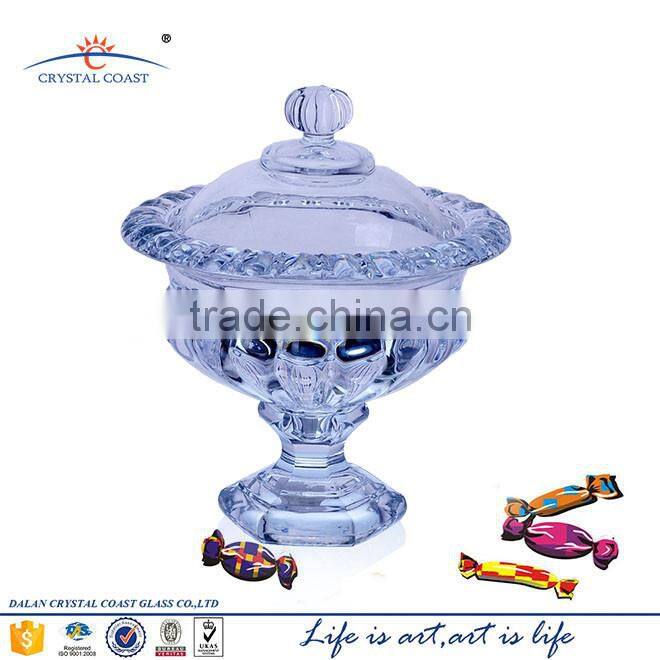 wholesale unique glass sugar bowl with lid