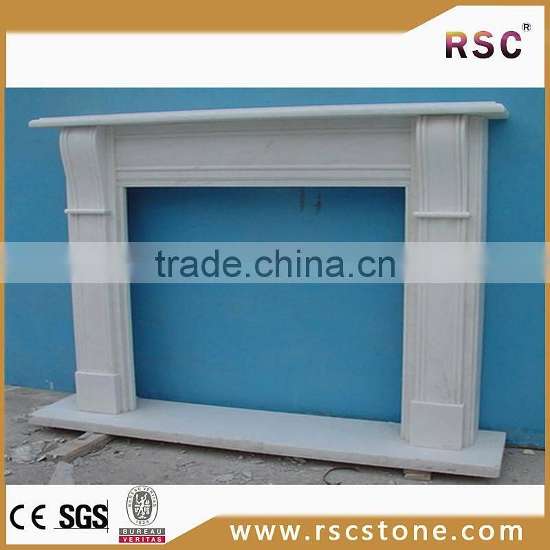 Building materials white marble fireplace heat exchanger