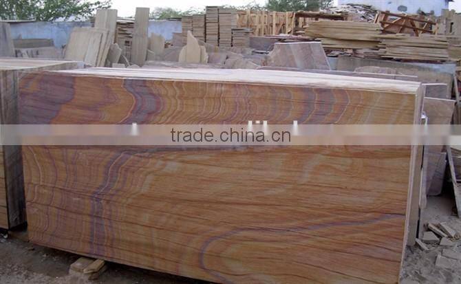Cheap natural rainbow sandstone for flooring slabs