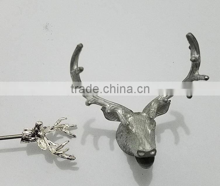 3D small size metal alloy deer head arts,reindeer part