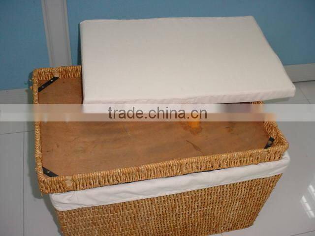 Water hyacinth baskets, rectangular water hyacinth basket with cutting handle
