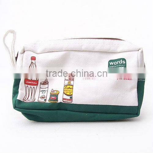 Supply fashion cute canva pen bag storage bag