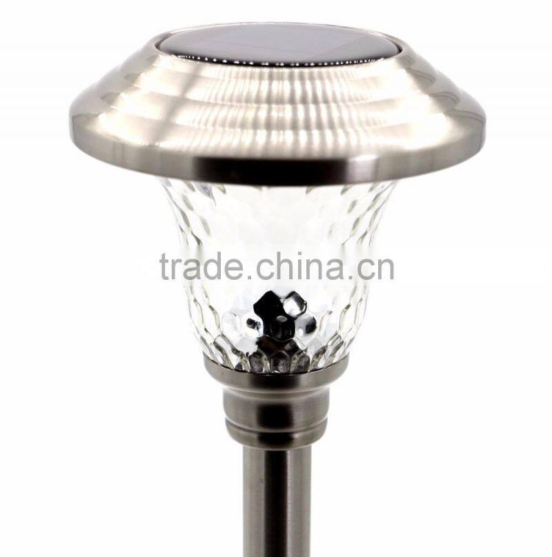 9pk Stainless Steel Solar Path Light Outdoor LED Landscape Lawn Garden Lamp - 158 mm
