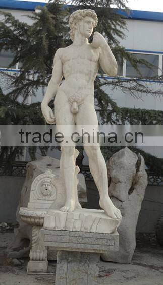 Hand Carved White Marble David Statue