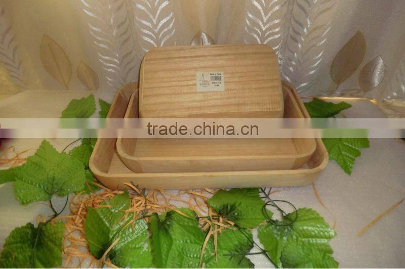 wood serving tray with different size