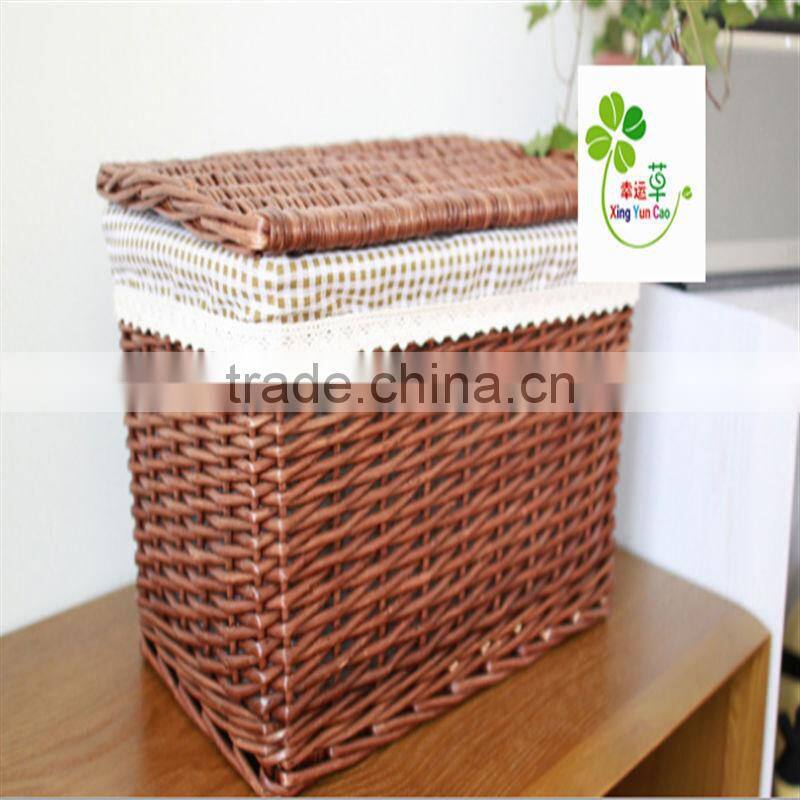 wicker laundry basket with hamper