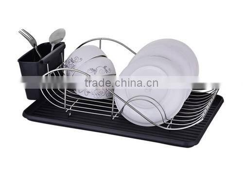 Simple Black Metal Kitchen Dish Drying Rack