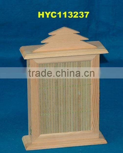 unfinished wooden keychain storage box