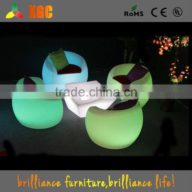 coffee shop furniture led glowing colored tables and chairs