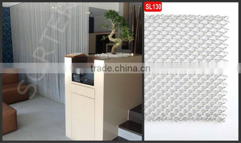 Silver Aluminum Wire Mesh for Room Divider
