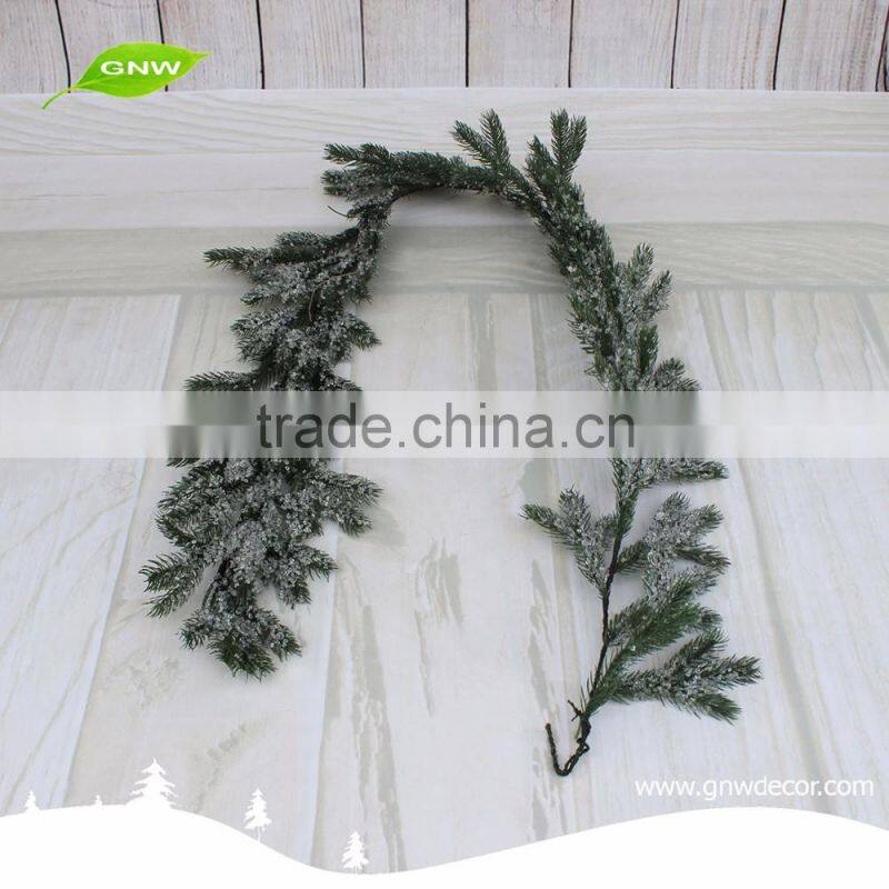 GNW CHGR-1607015 Best selle PVC green grass pine needle christmas garland for door decoration