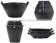 Eco friendly recycled tire rubber planter pot
