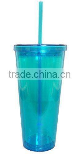 various color BPA free 16oz double wall plastic tumbler