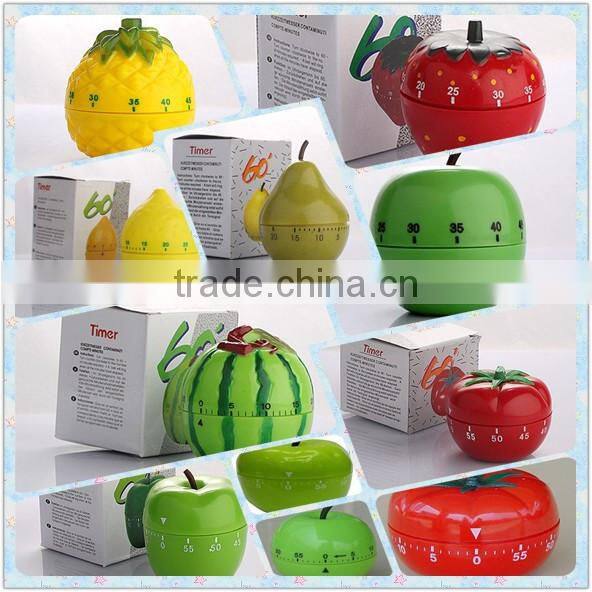 Fruit shaped plastic strawberry kitchen timer