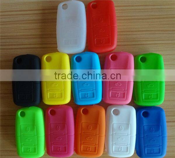 Silicone car key covers for Audi with single color