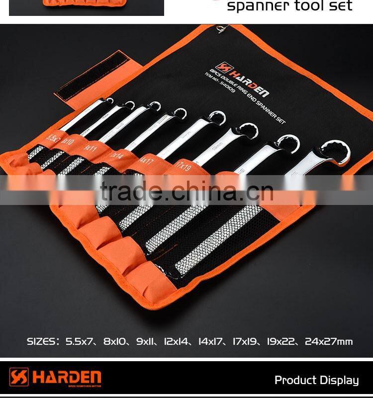 8pcs ring spanner handle tools high quanlity Harden spanner wrench