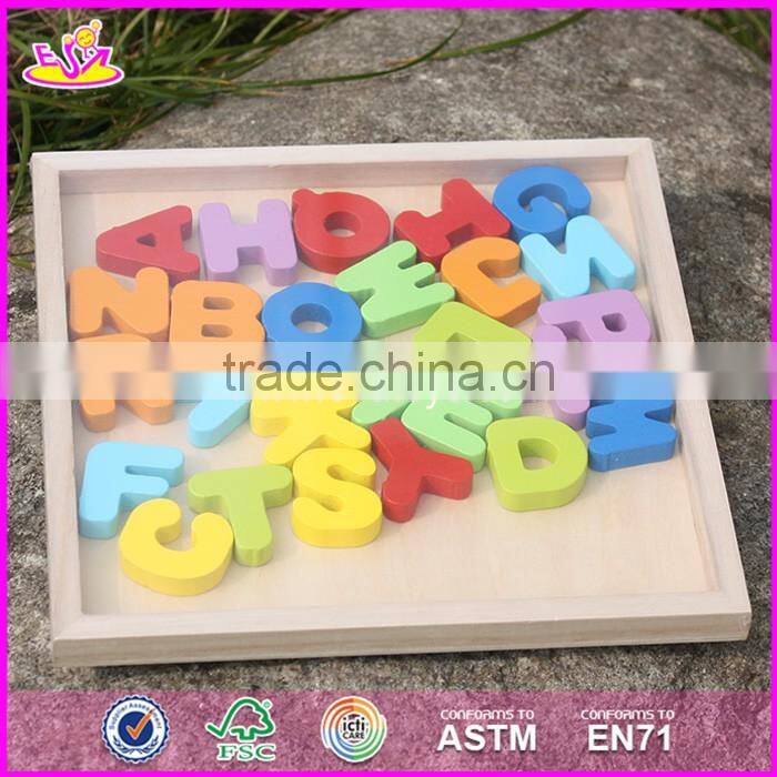 2017 New design toddlers educational wooden abc learning W14B072