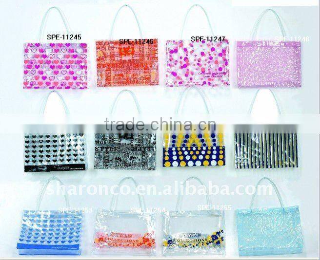 Colourful easy-carry shopping bag with latest design from PVC