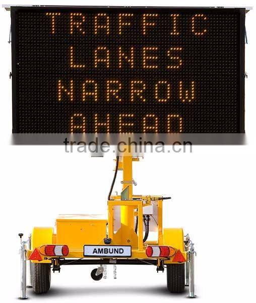 EU Series Portable Message Signs For Traffic Management, Outdoor Trailer Mounted VMS
