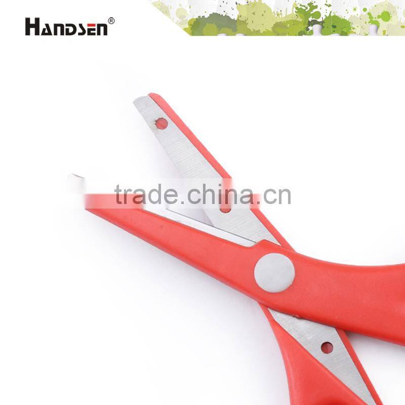 5-1/4" plastic handle safety student scissors with cover