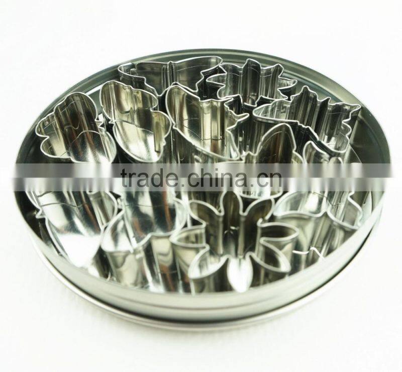 47094 11pcs flowers and butterfly stainless steel cookie cutter set