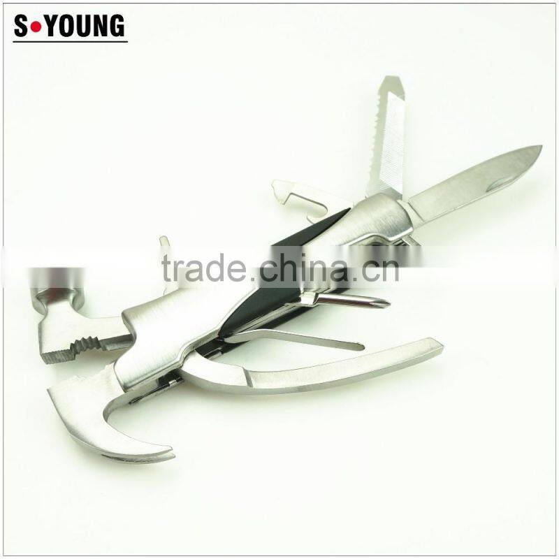 91020 6 Inch Multi Tool Stainless Steel Hammer Multifunction Foldable Portable Combination Tool Clam