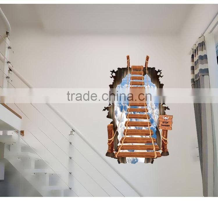 3D Creative Ladder Designs Fashion Wall Stickers Room Decor