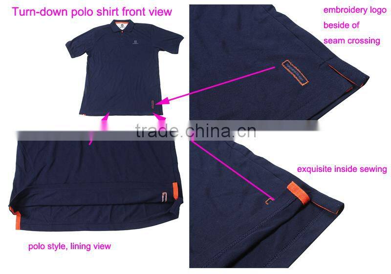 Latest Design Short Sleeves Embroidery Logo Turn-down 150gsm Custom Cotton Uniform Polo Shirt